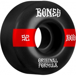 Roues Bones 100's V4 52mm Black Wide 2021 pour homme