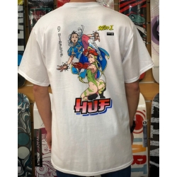 Tee Shirt Huf X Street Fighter ll Chun-Li & Cammy White 2021 pour