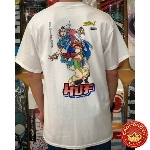 Tee Shirt Huf X Street Fighter ll Chun-Li & Cammy White 2021