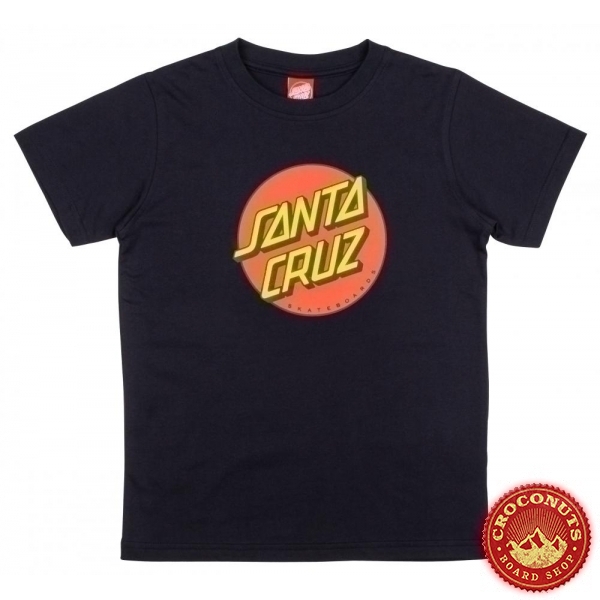 Tee Shirt Santa Cruz Youth Classic Dot Black 2022