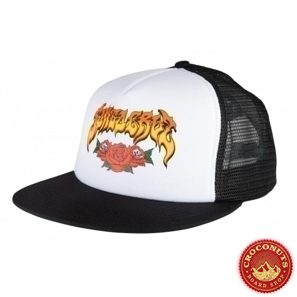 Casquette Santa Cruz Muerte Meshback White Black 2021