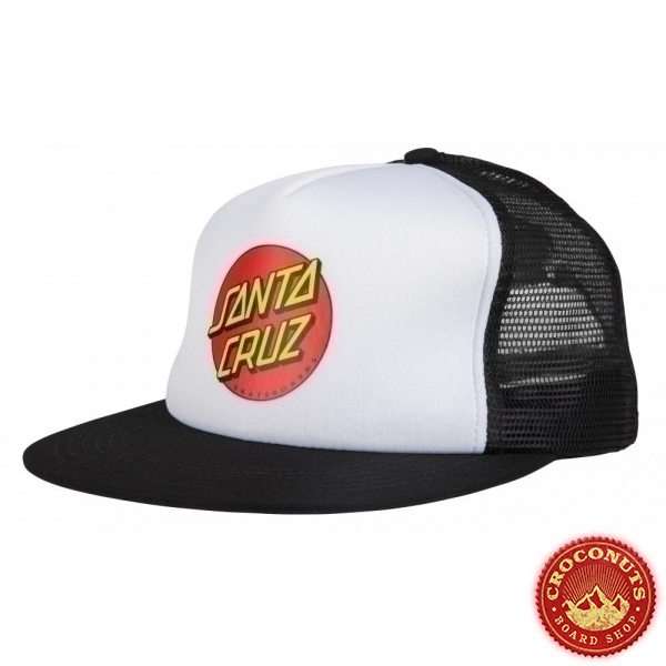 Casquette Santa Cruz Classic Dot Mesh White Black 2023