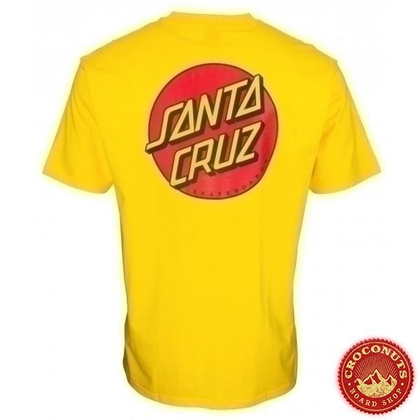 Tee Shirt Santa Cruz Classic Dot Chest Blazing Yellow 2021