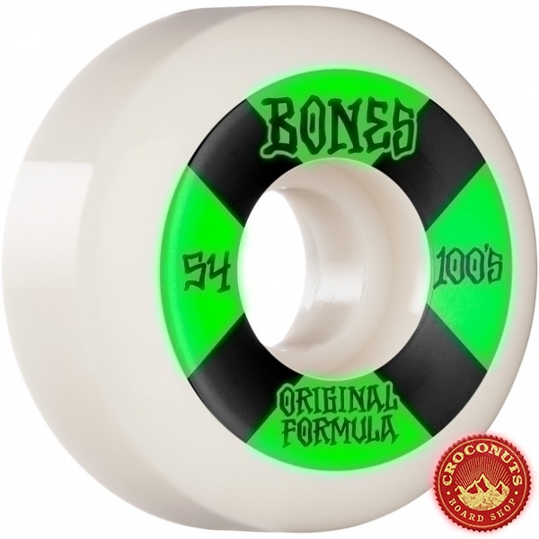 Roues Bones 100's V5 White Sidecut 54MM 2021