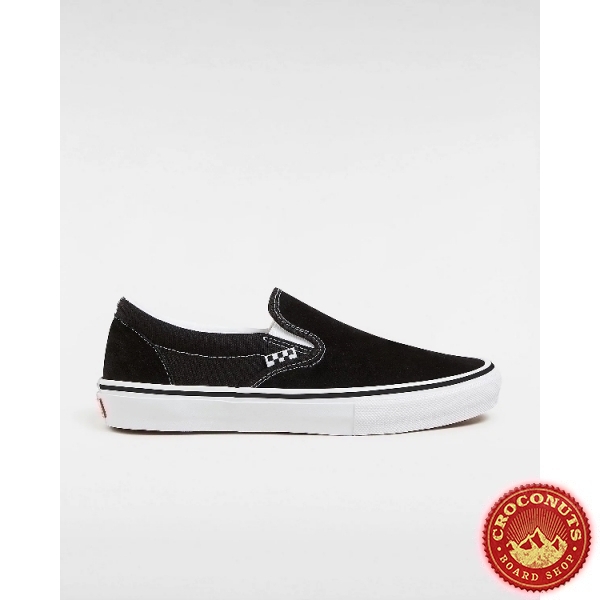 Shoes Vans Skate Slip On Black White 2024