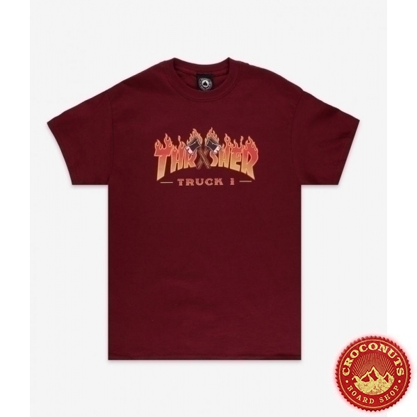 Tee Shirt Thrasher Truck 1 Maroon 2021