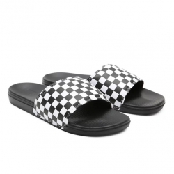 Claquettes Vans Checkerboard White Black 2021 pour