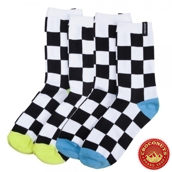 Chaussettes Santa Cruz Check Strip (Pack de 2) 2020