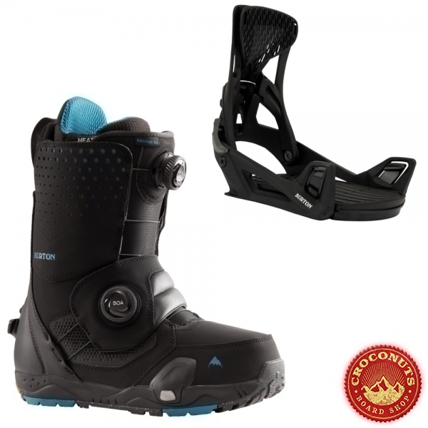 Pack Boots Burton STEP ON Photon Black + Fixations Burton STEP ON Genesis Black 2023