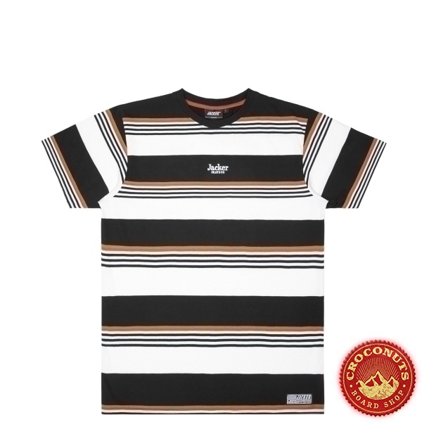Tee Shirt Jacker Neo Retro Stripes Black White 2022