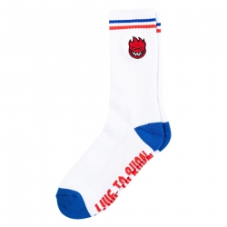 Chaussettes Spitfire Bighead Fill Emb White Red Blue 2022 pour homme