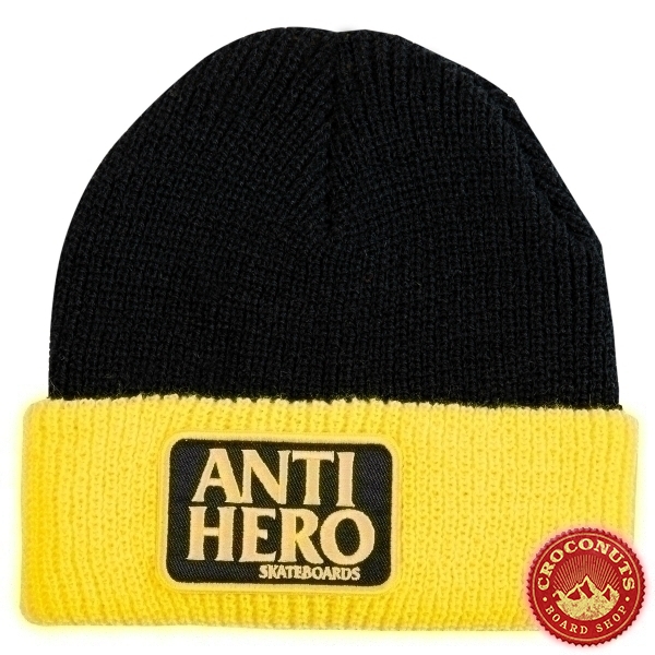 Bonnet Antihero Reserve Patch Black Yellow 2022