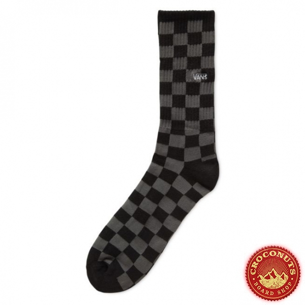 Chaussettes Vans Checkerboard Crew Black Charcoal 2022