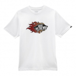 Tee Shirt Kids Vans Flame White 2022 pour junior, pas cher