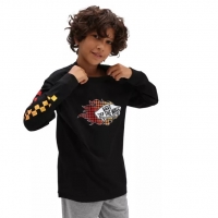 Tee Shirt Kids Vans Manches Longues Flame Black 2022