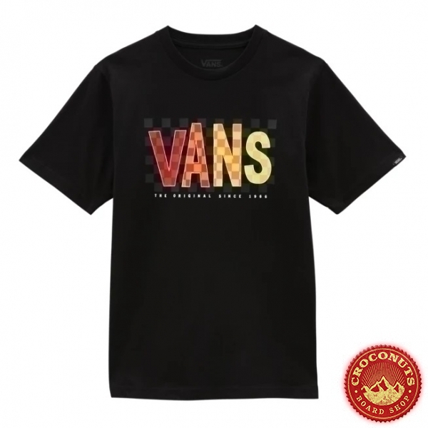 Tee Shirt Vans Boys Checks Black 2022