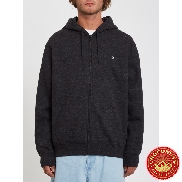 Sweat Volcom Single Stone Zip Fleece Heather Black 2022