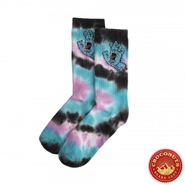 Chaussettes Santa Cruz Screaming Hand Tie Dye Black 2022