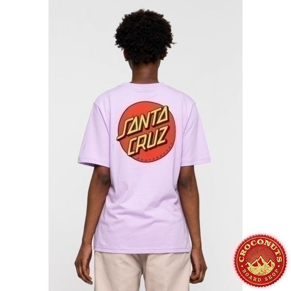 Tee Shirt Santa Cruz Girl Classic Dot Chest Lilac 2022