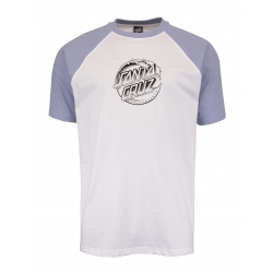 Tee Shirt Santa Cruz Stipple Wave Dot Raglan Iris Blue White 2022 pour , pas cher