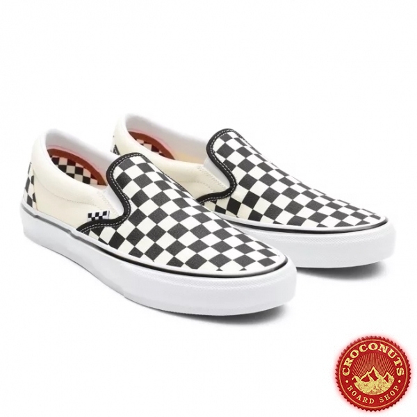 Shoes Vans Slip On Skate Checkerboard Black White 2023