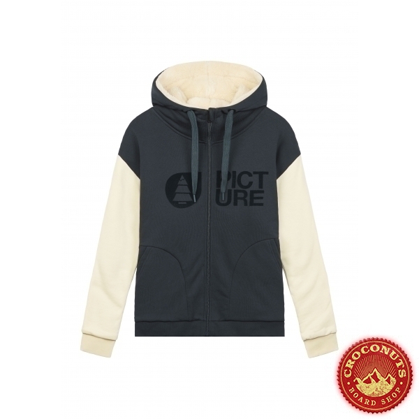 Sweat Picture Basement Plush Zip Hoodie Dark Blue 2023