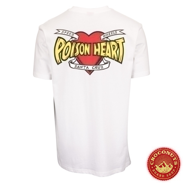 Tee Shirt Santa Cruz Poison Heart White 2022
