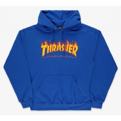 Sweat Thrasher Flame Logo Royal 2022 pour homme, pas cher