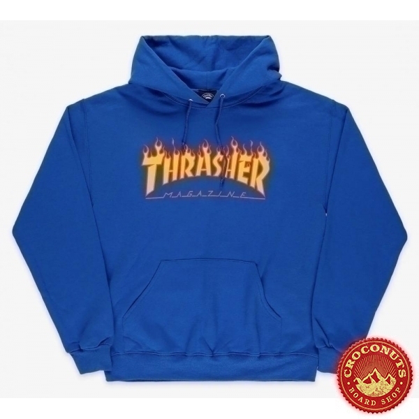 Sweat Thrasher Flame Logo Royal 2022