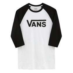 Tee Shirt Vans Classic Raglan White/Black 2023 pour homme