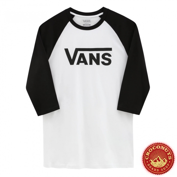 Tee Shirt Vans Classic Raglan White/Black 2023