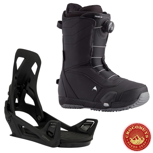 Pack Burton STEP ON Homme Black + Boots Ruler Boa Black 2023