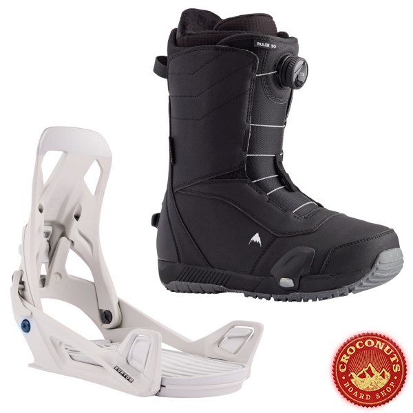 Pack Burton STEP ON Homme Gray Cloud + Boots Ruler Boa Black 2023