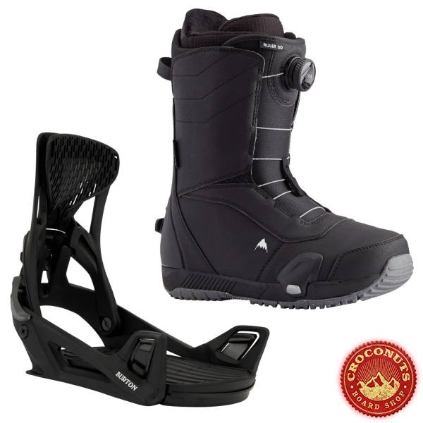 Pack Burton STEP ON Genesis Homme Black + Boots Ruler Boa Black 2023