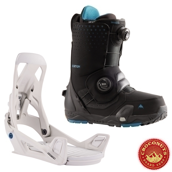 Pack Burton STEP ON Homme Gray Cloud + Boots Photon Boa Black 2023