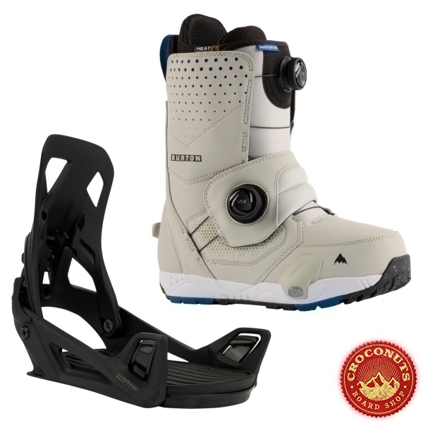 Pack Burton STEP ON Homme Black + Boots Photon Boa Gray Cloud 2023