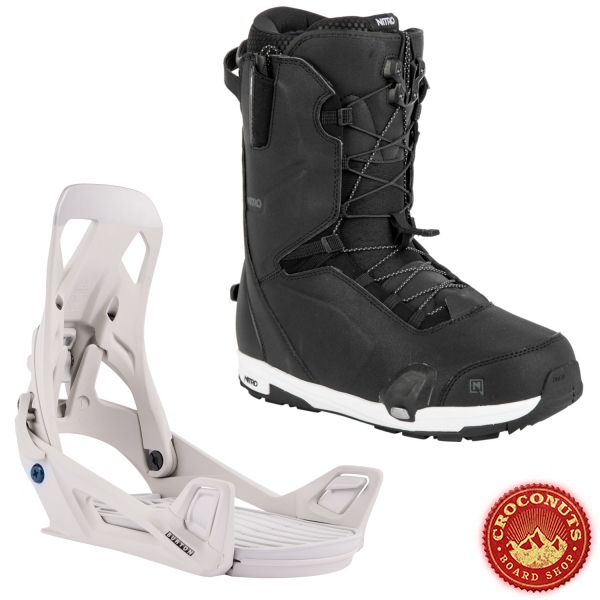 Pack Nitro Profile TLS Step On Black + Burton Step On Gray Cloud 2023