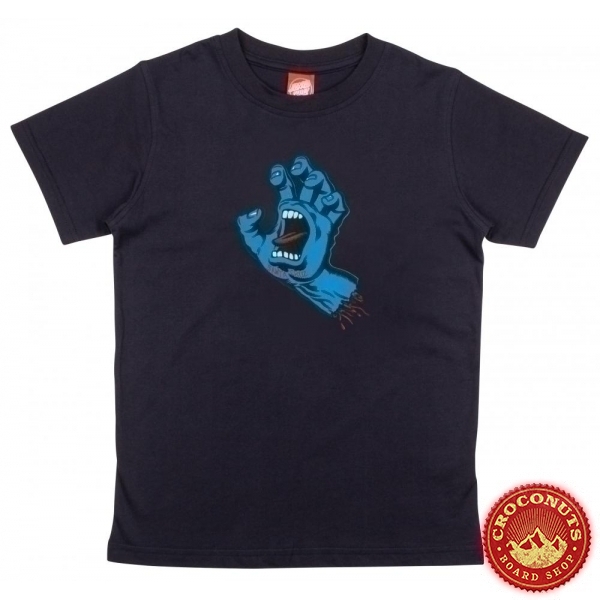 Tee Shirt Santa Cruz Youth Screaming Hand Black 2025