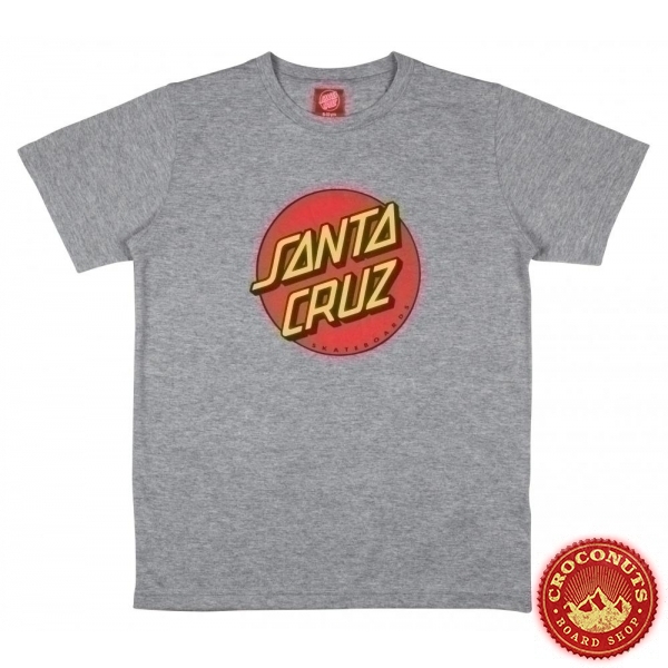 Tee Shirt Santa Cruz Youth Classic Dot Heather Grey 2023