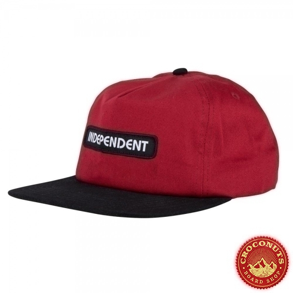 Casquettes Independent BC Groundwork Snapback Maroon Black 2022