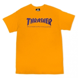 Tee Shirt Thrasher Skate Mag Gold Purple 2022 pour homme, pas cher