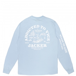 Tee Shirt Manche Longue Jacker Addicted Blue 2023 pour 
