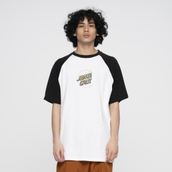 Tee Shirt Santa Cruz Holo Moon Dot Raglan Black White 2023 pour homme