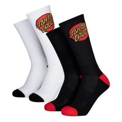 Chaussttes Santa Cruz Kid Classic Dot (2 paires) White & Black 2023 pour enfant, pas cher