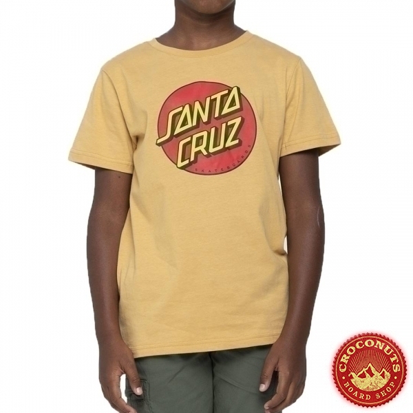 Tee Shirt Santa Cruz Youth Classic Dot Parchement 2023