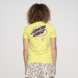 Tee Shirt Santa Cruz Girl Barbed Oval Dot Celery 2023 pour femme, pas cher