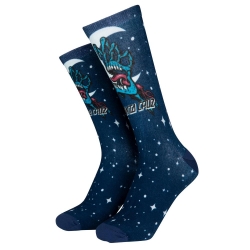 Chaussettes Santa Cruz Cosmic Bone Hand Midnight Blue 2023 pour , pas cher