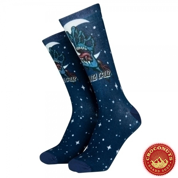 Chaussettes Santa Cruz Cosmic Bone Hand Midnight Blue 2023