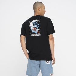 Tee Shirt Santa Cruz Cosmic Bone Hand Black 2023 pour homme