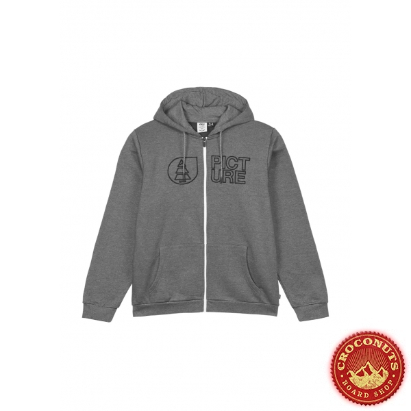 Sweat Picture Basement Zip Hoodie Dark Grey Melange 2023